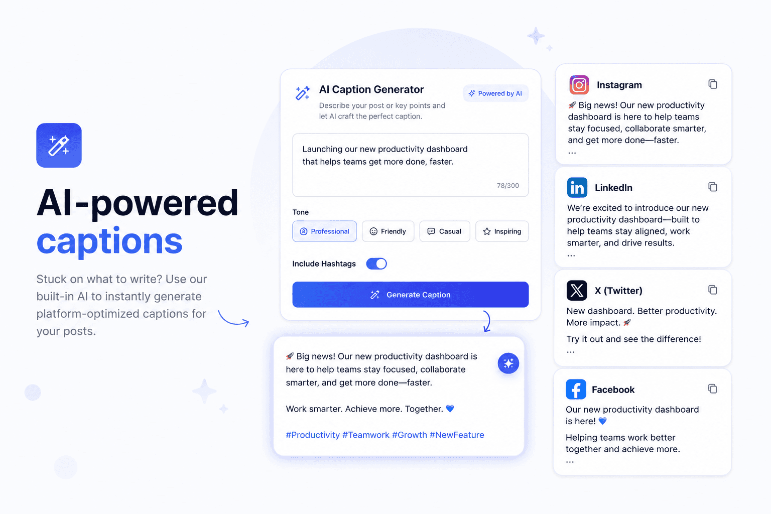AI-powered captions