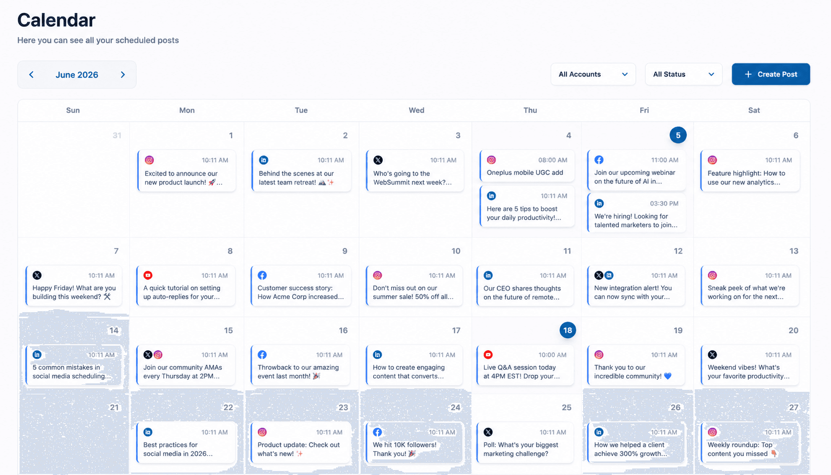 One calendar. Total visibility.